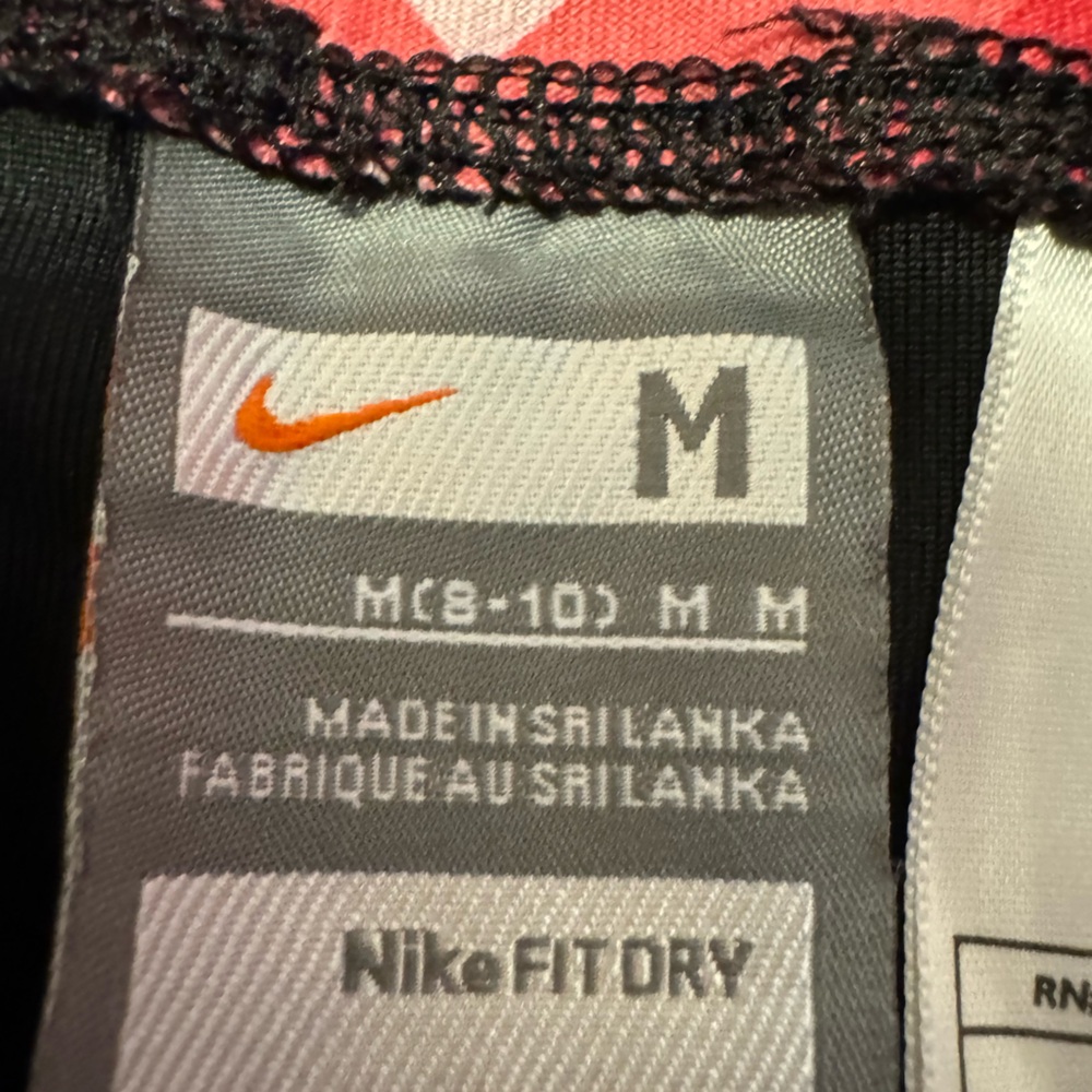 Nike dri fit workout capri pink women’s medium pink waist band lounge - Picture 3 of 14